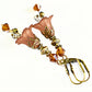 Vintage Victorian Style Chocolate Brown and Antique Bronze Bell Flower Lucite Earrings - Chic Brico