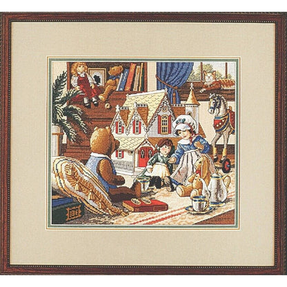 DOLL HOUSE Tea Party Cross Stitch Kit - New & Sealed - Chic Brico