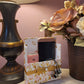 42-Pc Stationery Gift Box Set w/Reusable Desktop Organizer Box and Gold Pen - Pink Magnolias - Chic Brico