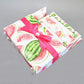 42-Pc Stationery Gift Box Set w/Reusable Desktop Organizer Box and Gold Pen - Fresh Red Watermelon - Chic Brico