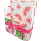 42-Pc Stationery Gift Box Set w/Reusable Desktop Organizer Box and Gold Pen - Fresh Red Watermelon - Chic Brico