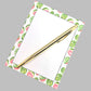 42-Pc Stationery Gift Box Set w/Reusable Desktop Organizer Box and Gold Pen - Fresh Red Watermelon - Chic Brico